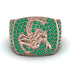 Scorpion Men Emerald Signet Ring - Sean No. 5